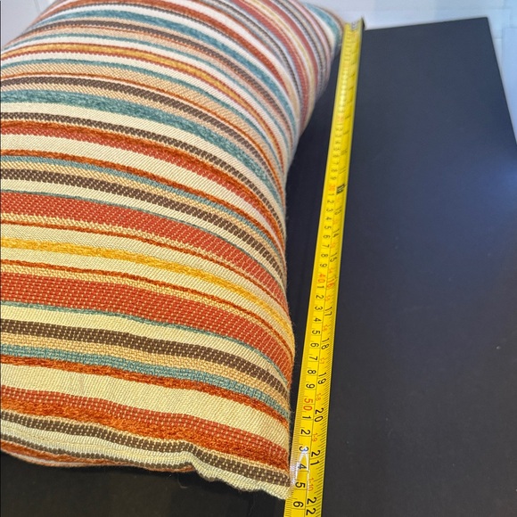 Striped Multicolor bohemian style lumbar Decorative Pillow - Picture 4 of 7